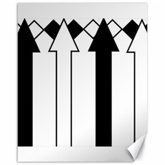 Funny Black And White Stripes Diamonds Arrows Canvas 16  X 20   by yoursparklingshop