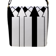 Funny Black And White Stripes Diamonds Arrows Flap Messenger Bag (l)  by yoursparklingshop