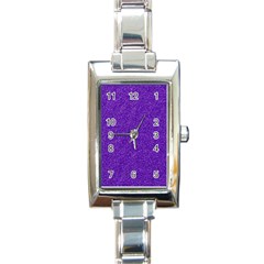 Festive Purple Glitter Texture Rectangle Italian Charm Watch by yoursparklingshop