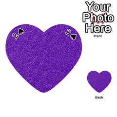 Festive Purple Glitter Texture Playing Cards 54 (heart)  by yoursparklingshop