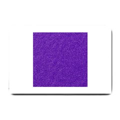 Festive Purple Glitter Texture Small Doormat  by yoursparklingshop