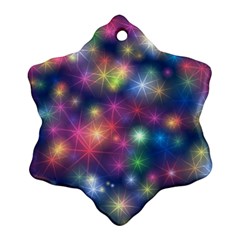 Starlight Shiny Glitter Stars Snowflake Ornament (2-side) by yoursparklingshop