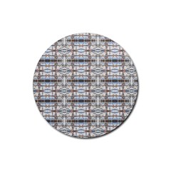 Geometric Diamonds Rubber Round Coaster (4 Pack)  by yoursparklingshop