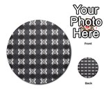 Black White Gray Crosses Multi-purpose Cards (Round)  Front 1