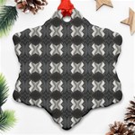 Black White Gray Crosses Ornament (Snowflake)  Front