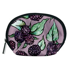 Black Raspberry Fruit Purple Pattern Accessory Pouches (medium)  by BubbSnugg