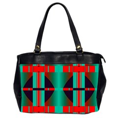 Vertical Stripes And Other Shapes                        Oversize Office Handbag (2 Sides) by LalyLauraFLM