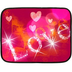 Love Double Sided Fleece Blanket (mini)  by SugaPlumsEmporium