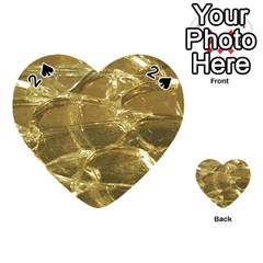 Gold Bar Golden Chic Festive Sparkling Gold  Playing Cards 54 (heart)  by yoursparklingshop