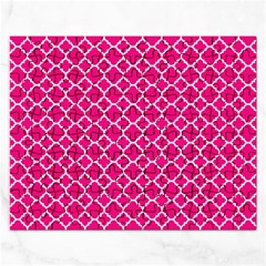 Hot Pink Quatrefoil Pattern Jigsaw Puzzle (rectangular) by Zandiepants