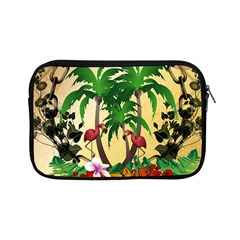 Tropical Design With Flamingo And Palm Tree Apple Ipad Mini Zipper Cases by FantasyWorld7