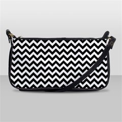 Black & White Zigzag Pattern Shoulder Clutch Bag by Zandiepants