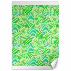 Green Glowing Canvas 12  X 18   by FunkyPatterns