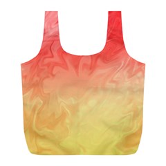 Ombre Orange Yellow Full Print Recycle Bags (l)  by BrightVibesDesign