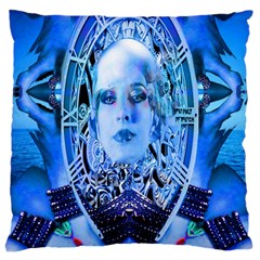 Clockwork Blue Standard Flano Cushion Case (one Side) by icarusismartdesigns