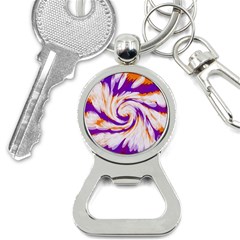 Tie Dye Purple Orange Abstract Swirl Bottle Opener Key Chains by BrightVibesDesign