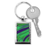 Swish Green Blue Key Chains (Rectangle)  Front