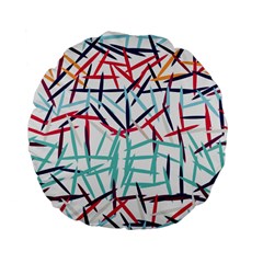 Strokes                                                                    	standard 15  Premium Flano Round Cushion by LalyLauraFLM