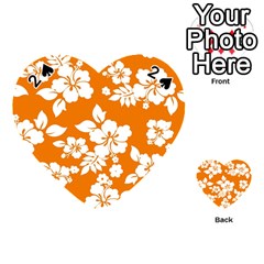 Orange Hawaiian Playing Cards 54 (heart)  by AlohaStore