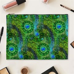 Emerald Boho Abstract Cosmetic Bag (xl) by KirstenStar