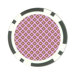 Crisscross Pastel Pink Yellow Poker Chip Card Guards by BrightVibesDesign