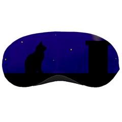 Cat On The Roof  Sleeping Masks by Valentinaart