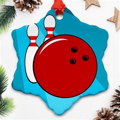 Bowling  Snowflake Ornament (2-side) by Valentinaart