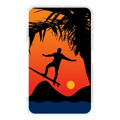 Man Surfing At Sunset Graphic Illustration Memory Card Reader by dflcprints