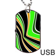 Colors Of 70 s Dog Tag Usb Flash (one Side) by Valentinaart