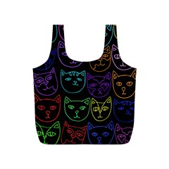 Retro Rainbow Cats  Full Print Recycle Bags (s)  by BubbSnugg