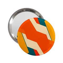 Shapes In Retro Colors                                                                                  			2 25  Handbag Mirror by LalyLauraFLM