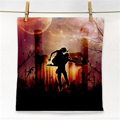 Dancing In The Night With Moon Nd Stars Face Towel by FantasyWorld7