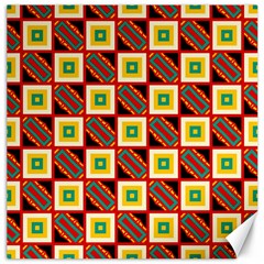 Squares And Rectangles Pattern                                                                                          			canvas 12  X 12  by LalyLauraFLM