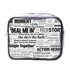 Hillary 2016 Historic Headlines Mini Toiletries Bags by blueamerica