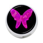 Purple butterfly 4-Port USB Hub (Two Sides)  Back