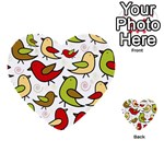 Decorative birds pattern Multi-purpose Cards (Heart)  Front 1