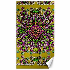 Fantasy Flower Peacock With Some Soul In Popart Canvas 40  X 72   by pepitasart