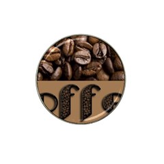 Funny Coffee Beans Brown Typography Hat Clip Ball Marker by yoursparklingshop