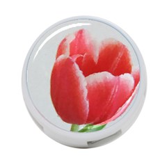 Red Tulip Watercolor Painting 4-port Usb Hub (two Sides)  by picsaspassion