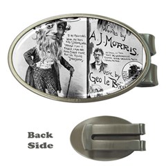 Vintage Song Sheet Lyrics Black White Typography Money Clips (oval)  by yoursparklingshop