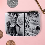 Vintage Song Sheet Lyrics Black White Typography Mini Coin Purses Back