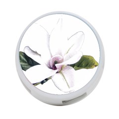 White Magnolia Pencil Drawing Art 4-port Usb Hub (two Sides)  by picsaspassion