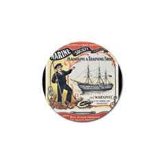 Vintage Advertisement British Navy Marine Typography Golf Ball Marker (10 Pack) by yoursparklingshop