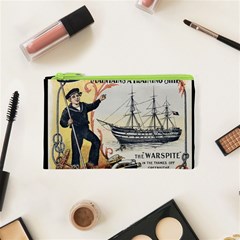 Vintage Advertisement British Navy Marine Typography Cosmetic Bag (xs) by yoursparklingshop