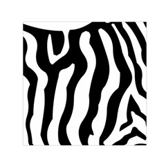 Zebra Horse Skin Pattern Black And White Small Satin Scarf (square) by picsaspassion