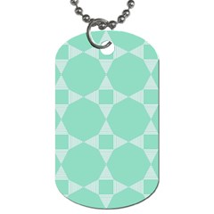 Mint Color Star - Triangle Pattern Dog Tag (one Side) by picsaspassion