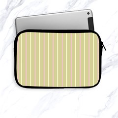 Summer Sand Color Pink And Yellow Stripes Apple Ipad Mini Zipper Case by picsaspassion