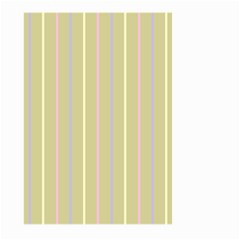 Summer Sand Color Lilac Pink Yellow Stripes Pattern Large Garden Flag (two Sides) by picsaspassion