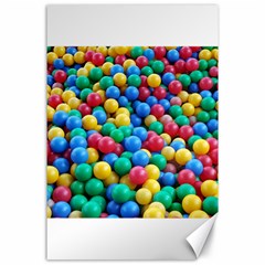 Funny Colorful Red Yellow Green Blue Kids Play Balls Canvas 24  X 36  by yoursparklingshop