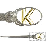 Monogrammed Monogram Initial Letter K Gold Chic Stylish Elegant Typography Letter Openers Front